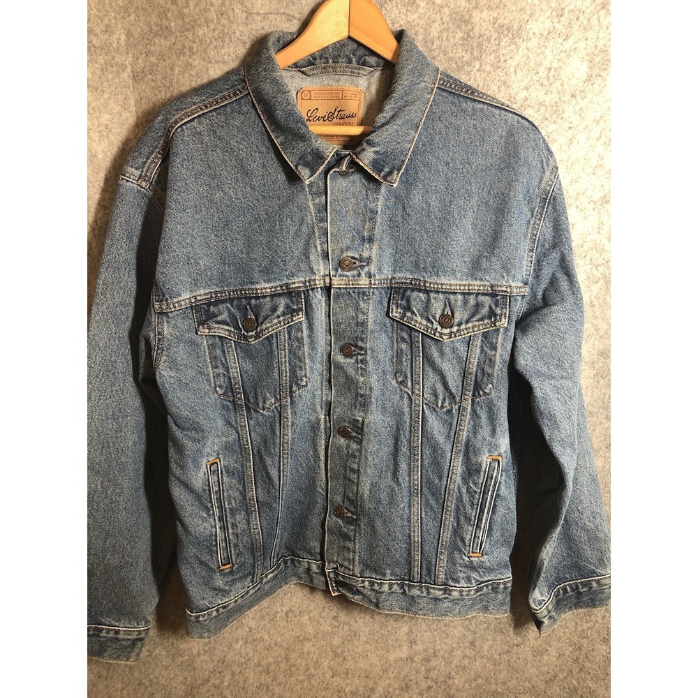 Levi's Jacket M Blue Medium Wash Denim Type 3 Signature Classic Trucker